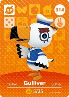 Gulliver - Nintendo Animal Crossing Boldog Otthon Tervező Sorozat 4 Amiibo Kártya - 314