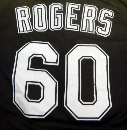 2003-06 Florida Marlins Rogers 60 Játékban Használt Fekete Jersey BP ST XL 108 - Játék Használt MLB Mezek