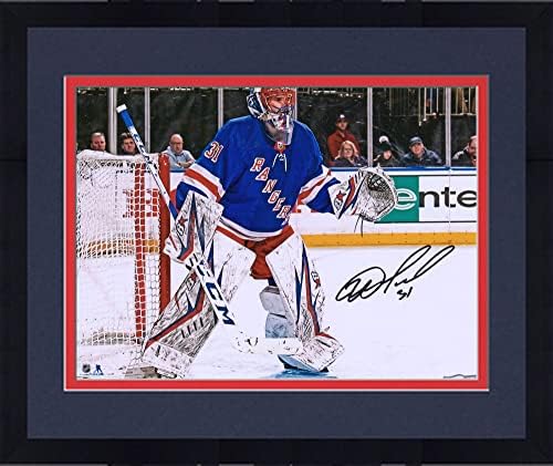 Keretes Igor Shesterkin New York Rangers Dedikált 8 x 10 NHL-ben Debütált a Fénykép - Dedikált NHL-Fotók