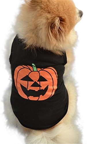 NEARTIME Kiskutya Ruhát, Halloween Fesztivál Tök Pet Ruha Fekete Mellény Kutyus Póló (L)