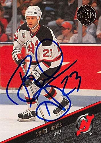 Autogramot Raktár 619718 Bruce Vezető Dedikált Jégkorong Kártya - New Jersey Devils, SC 1993 Levél - 56. Sz.