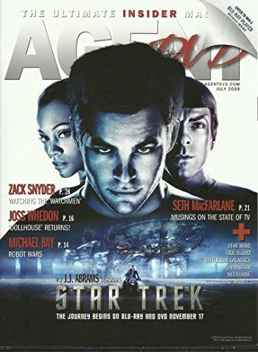 Ügynök DVD Magazin, 2009. július Star Trek Chris Pine, Zoe Saldana, Zachary Quinto Kirk, Spock Uhura Borító