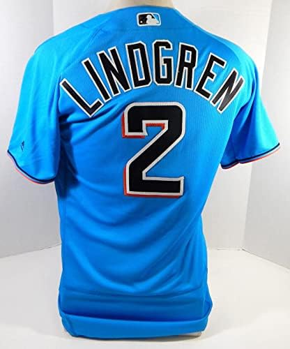Miami Marlins Jeff Lindgren 2 Játék Kiadott Kék Mez 40 DP22208 - Játék Használt MLB Mezek