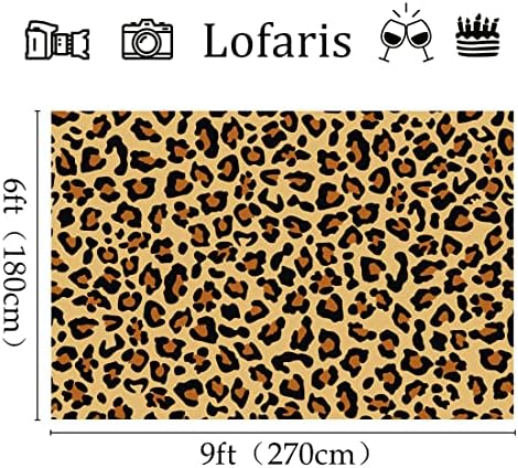 Lofaris 9x6ft Leopárd mintás Hátteret Fotózás Banner Állatkert, Dzsungel a Safari Témájú Party Dekoráció Ellátás Állat Fél