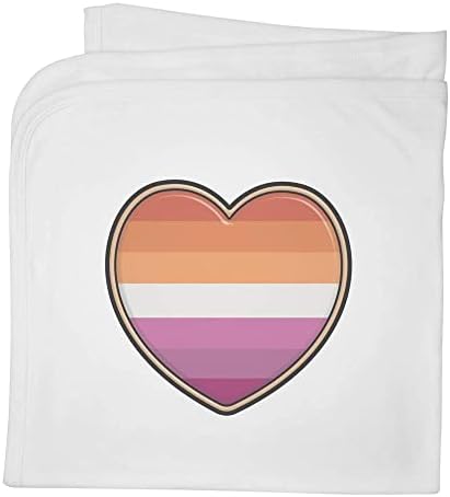 Azeeda 'Leszbikus Pride Flag Szív' Pamut Bébi Takaró/Kendő (BY00027967)