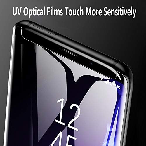 Johncase [2db Képernyő Védő Kompatibilis a Samsung Galaxy S8/S9, Teljes Edge 3D Ívelt Edzett Üveg Film W/UV Folyékony Ragasztó