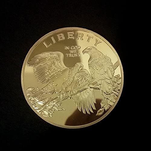 1db Emlékérme Aranyozott Ezüst Érme Amerikai Szabadság Sas Fizetőeszköz 2021 Limitált szériás Gyűjthető Érme védőtok