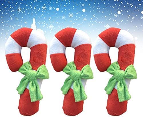 Abaodam 3pcs Karácsonyi Kutya Hang Játékot Candy Cane Alakú Kutya Rágja Játékok Kisállat Játékok Kellékek Kiskutya Kutya