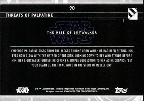 2020 Topps Star Wars A Rise of Skywalker Sorozat 2 Kék 90 Fenyegetések Palpatine Trading Card