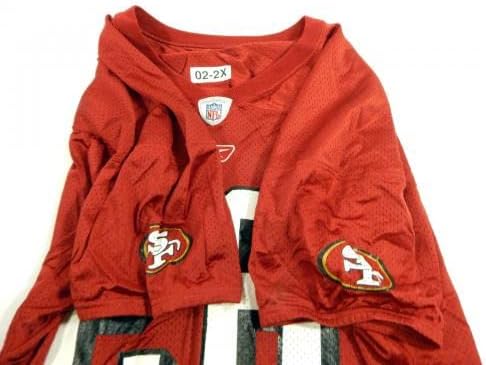 2002-ben a San Francisco 49ers Rashad Holman 26 Játékban Használt Piros Gyakorlat Jersey 2XL 68 - Aláíratlan NFL Játék Használt