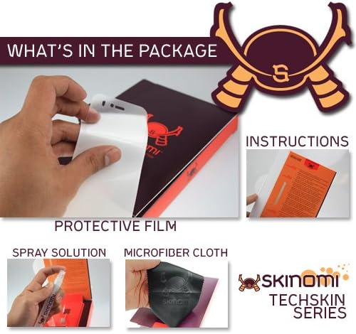 Skinomi Fekete Szénszálas Teljes Test Bőr Kompatibilis az Fire HD 6 (2014)(Teljes Lefedettség) TechSkin Anti-Buborék Világos