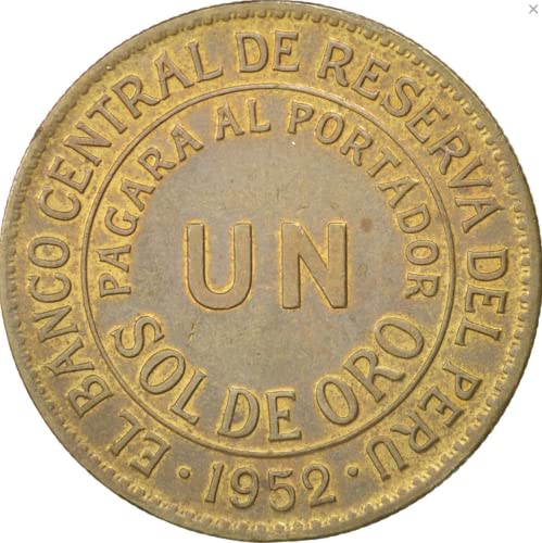 1943-1965 Ensz Sol Érme Peruból. Nagy, Vonzó Érme, A Nemzeti Szimbólumok. 1 Sol Osztályozott Eladó Által Terjesztett Állapota