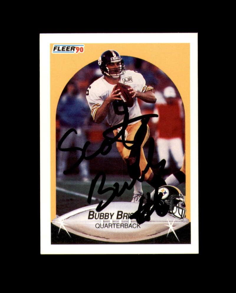Öcsi Brister Kézzel Aláírt 1990 Fleer Pittsburgh Steelers Autogramot
