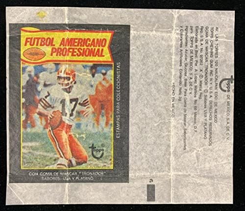 Sport Emlékek 1977 Topps Mexikói Labdarúgó-Kártya Viasz Pack Csomagolás w/Brian Sipe Cleveland Browns - Foci Viasz Csomag