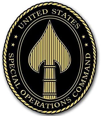 JR Stúdió 3x4 hüvelyk Ovális amerikai Különleges Műveleti Parancsnokság Lándzsa Matrica - Matrica socom-tól ops Hadsereg