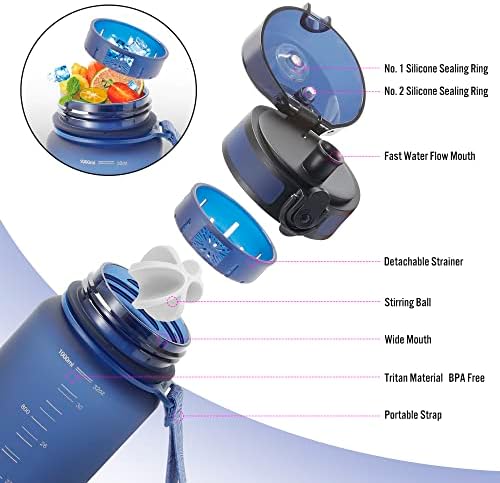 PROIRON 17OZ Víz Üveg szivárgásmentes Italt Üveg BPA Mentes USA Tritan Anyagból Tornaterem Palack Fehérje Shaker, Flip Top