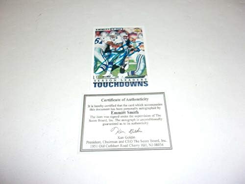Emmitt Smith Dallas Cowboys,hof Auto Utolsó W/coa Aláírt Kártya - Dedikált NFL Labdarúgó-Kártyák
