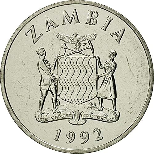 Helle Orrszarvú Zambia 25 Envel Érme 1992 20mm