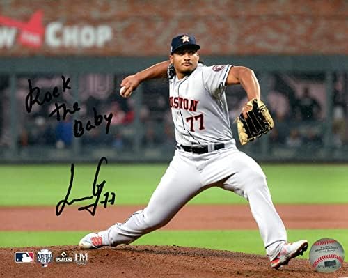 Luis Garcia Dedikált Houston Astros 2021 World Series 8x10 Fotó Feliratos Kő A Baba - Dedikált MLB Fotók