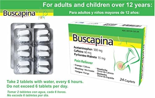 Buscapina Fájdalom, Görcsök, Fejfájás, Ingerlékenység Velem Menstruációs Közös Fájdalomcsillapító - 24 Caplets