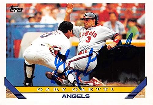 Autogramot Raktár 623150 Gary Gaetti Dedikált Baseball Kártya - Kaliforniai Angyalok 1993 Topps - Szám 139