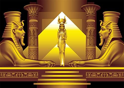 BELECO 12x10ft Szövet, Arany Egyiptomi Templom, Háttérben Palotába Lépcsőn Egyiptomi Fáraó, Piramis Szfinx Egyiptomban Kleopátra